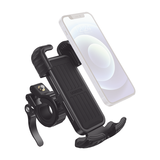 Soporte de Celular para Manillar de Motocicleta o Bicicleta / Anti Vibración / Protección de clip Antideslizante / Rotación de 360° / Bloqueo de Seguridad / Compatible con manillar de 0.6'' a 1.75'' /