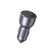 Cargador de Auto 52.5W | Puerto USB-A y USB-C | Carga Rápida | Compatible con Vehículos de 12 y 24 VCD | PD3.0 + QC3.0 | Chip Inteligente | Diseño Compacto Mayor Eficiencia Energética | Caja de Alumin