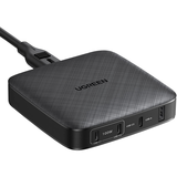 Cargador de escritorio de 100W / 4 Puertos de Carga Rápida / 4 USB-C / 2 USB-A / Tecnología GaN II +SIC / Power Delivery 3.0 / Quick Charge 4.0 / Chip Confiable y Carga Inteligente / Optimiza la Exper
