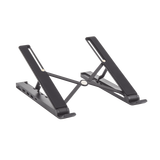HUB (Docking Station) 5 en 1 con Soporte para Laptop | 2 USB 3.0 a 5Gbps | HDMI 4K@30Hz | Memoria Micro SD (TF) + SD | Amplia Compatibilidad de 10-15" | Ajuste de Altura | Aluminio | PC+ABS | Silicona