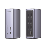 HUB USB-C (Docking Revodok Pro) 12 en 1 | 2 USB-A 3.0 | 1 USB-C PD Carga 100W | 1 USB-A 3.1 | 1 USB-C 3.1 | HDMI 4K | HDMI 8K Ultra HD | Display Port 4K | RJ45 (Gigabit) | Lector Tarjeta SD + Micro SD