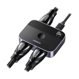 Conmutador HDMI 2.1 8K @60Hz | HDMI Splitter 2 Entradas a 1 Salida | Soporta 4K @120Hz 1080P @240Hz 3D | HDR Dolby | Alta Velocidad 48Gbps | Formatos de Audio LPCM/DTS/DSD, 2,0/2,1/5,1/7,1 canales.