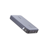 Power Bank de 25000mAh | 3 Salidas 145W Max. | USB-A + 2 USB-C | PD 3.0, QC3.0 | FCP | SCP | Pantalla Inteligente | Carcasa Ignifuga | Color Gris | Incluye Cable USB de 50cm | Carga tu Laptop de Maner