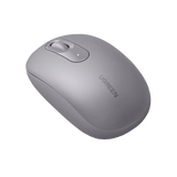 Mouse Inalámbrico 2.4G 800/1200/1600/2400 DPI | Función de 3 botones | Alcance 10m | Silencioso | Ergonómico | Anti-caída y Anti-interferencias | Batería Alcalina AA incluida | Color Grey.