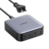 Cargador de Escritorio de 100W | 4 Puertos de Carga Rápida | 3 USB-C | 1 USB-A | Tecnología GaN II +SIC | Power Delivery 3.0 | Quick Charge 4.0 | Chip Confiable y Carga Inteligente | Optimiza la Exper