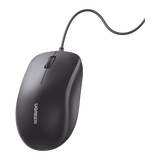 Mouse Óptico USB | Cable USB de 1.5 metros | 3 Botones | 1200DPI | Diseño Ergonómico | Silencioso | Color Negro | Windows / MacOS / Linux / Chrome y otros | También Compatible con DVR / NVR.