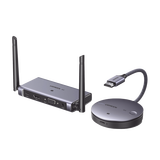 Transmisor y Receptor Inalámbrico HDMI | 50m | Salida HDMI y VGA (Simultanea) | Audio 3.5mm | Efecto 3D | Luz Indicadora LED | Clic and Go | Señal Estable | Amplia Compatibilidad | Conecta con un Clic