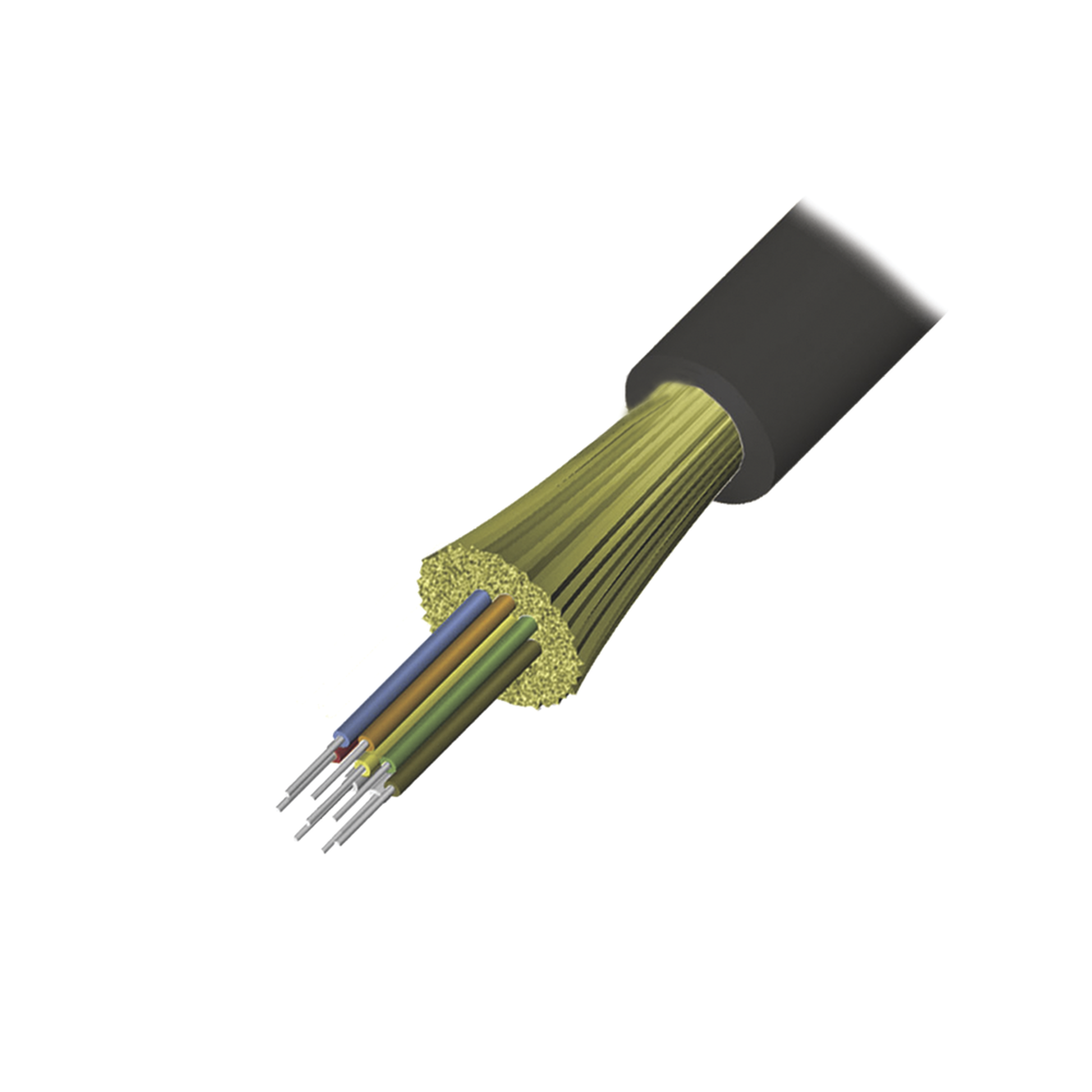 Cable de Fibra �ptica de 12 Hilos, Interior/Exterior, Tight Buffer, No Conductiva (Diel�ctrica), LS0H, Multimodo OM4 50/125 Optimizada, 1 Metro (3.28 Pies)