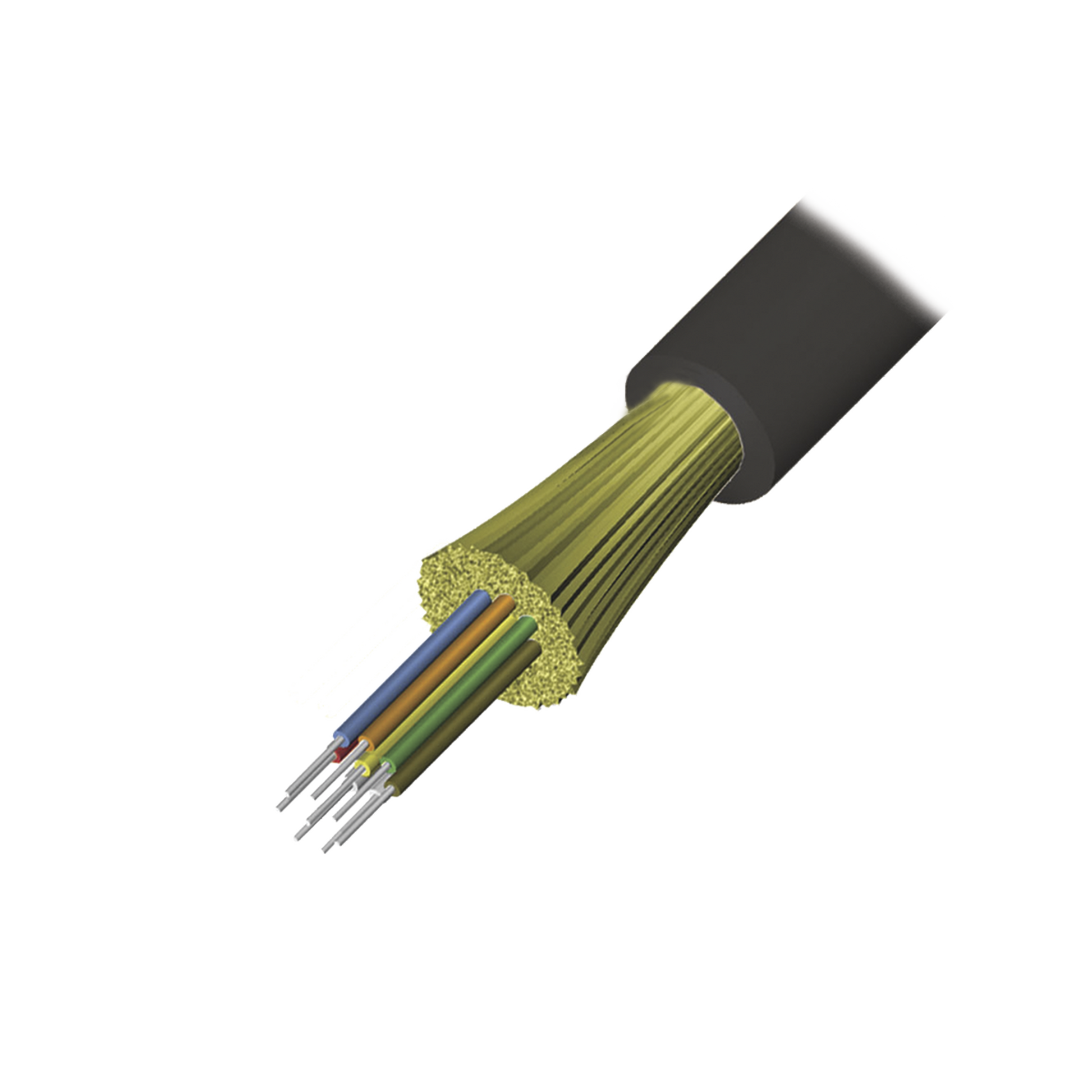Cable de Fibra �ptica de 4 Hilos, Interior/Exterior, Tight Buffer, No Conductiva (Diel�ctrica), Plenum, Monomodo OS2, 1 Metro (3.28 Pies)