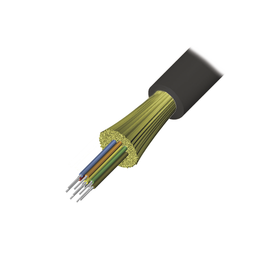 Cable de Fibra �ptica de 4 Hilos, Interior/Exterior, Tight Buffer, No Conductiva (Diel�ctrica), Plenum, Monomodo OS2, 1 Metro (3.28 Pies)