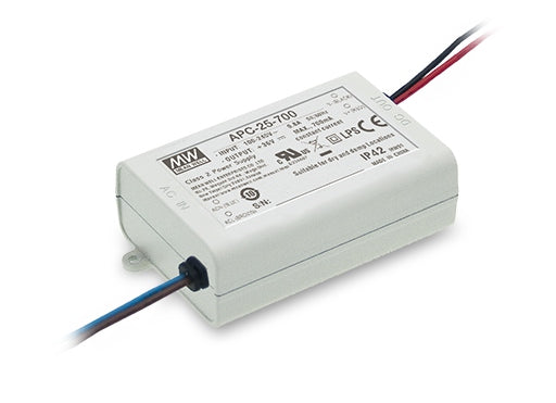 Driver LED MEAN WELL APC-25-700 25.2W Corriente Constante 700 mA