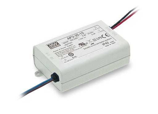 Fuente de Poder MEAN WELL APV-35 35W Multisalida 5V/12V/15V/24V/36V IP42 Plástica