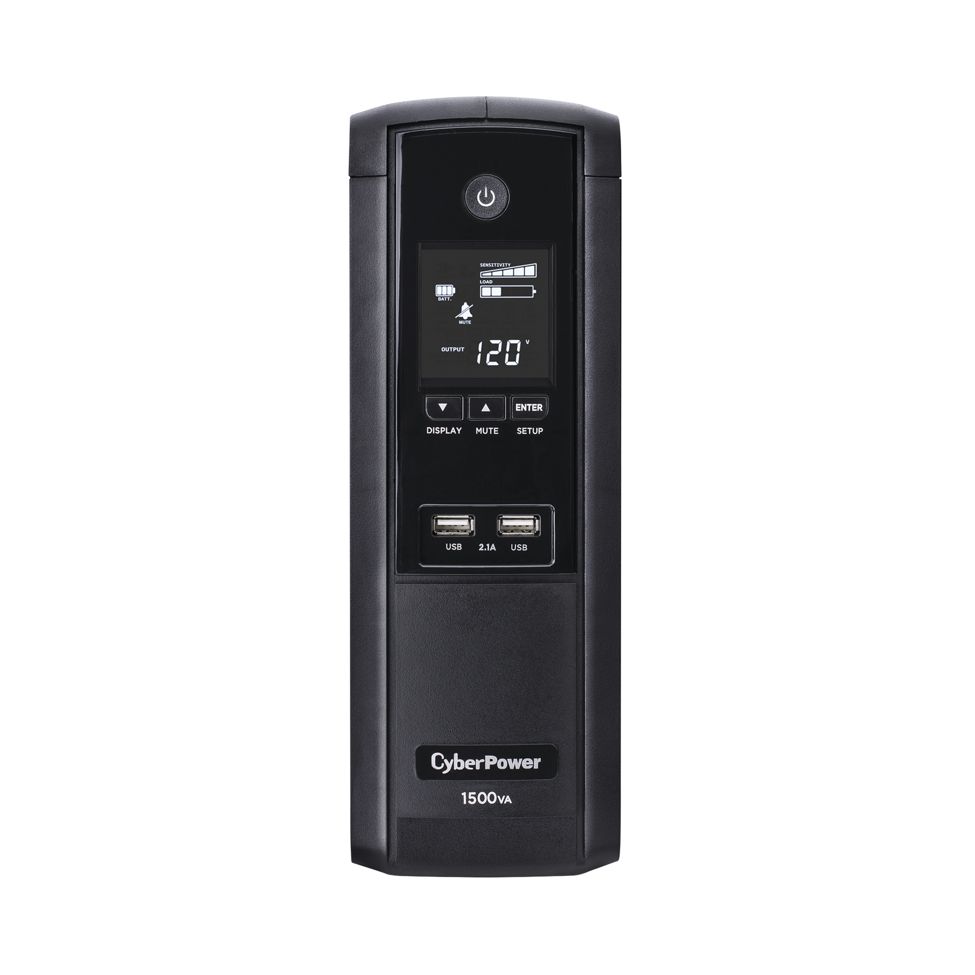 UPS de 1500 VA/900 W, Topología Línea Interactiva, Entrada 120 Vca NEMA 5-15P, Tipo Torre, Con 12 Tomas NEMA 5-15R, 5 años de garantía