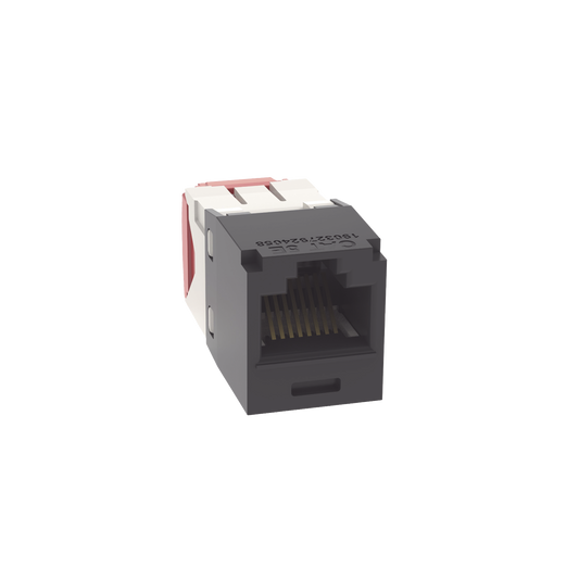 Conector Jack RJ45 Estilo TG, Mini-Com, Categor�a 5e, de 8 Posiciones y 8 Cables, Color Negro