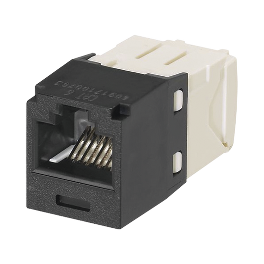 Conector Jack RJ45 Estilo TG, Mini-Com, Categor�a 6, de 8 Posiciones y 8 Cables, Color Negro