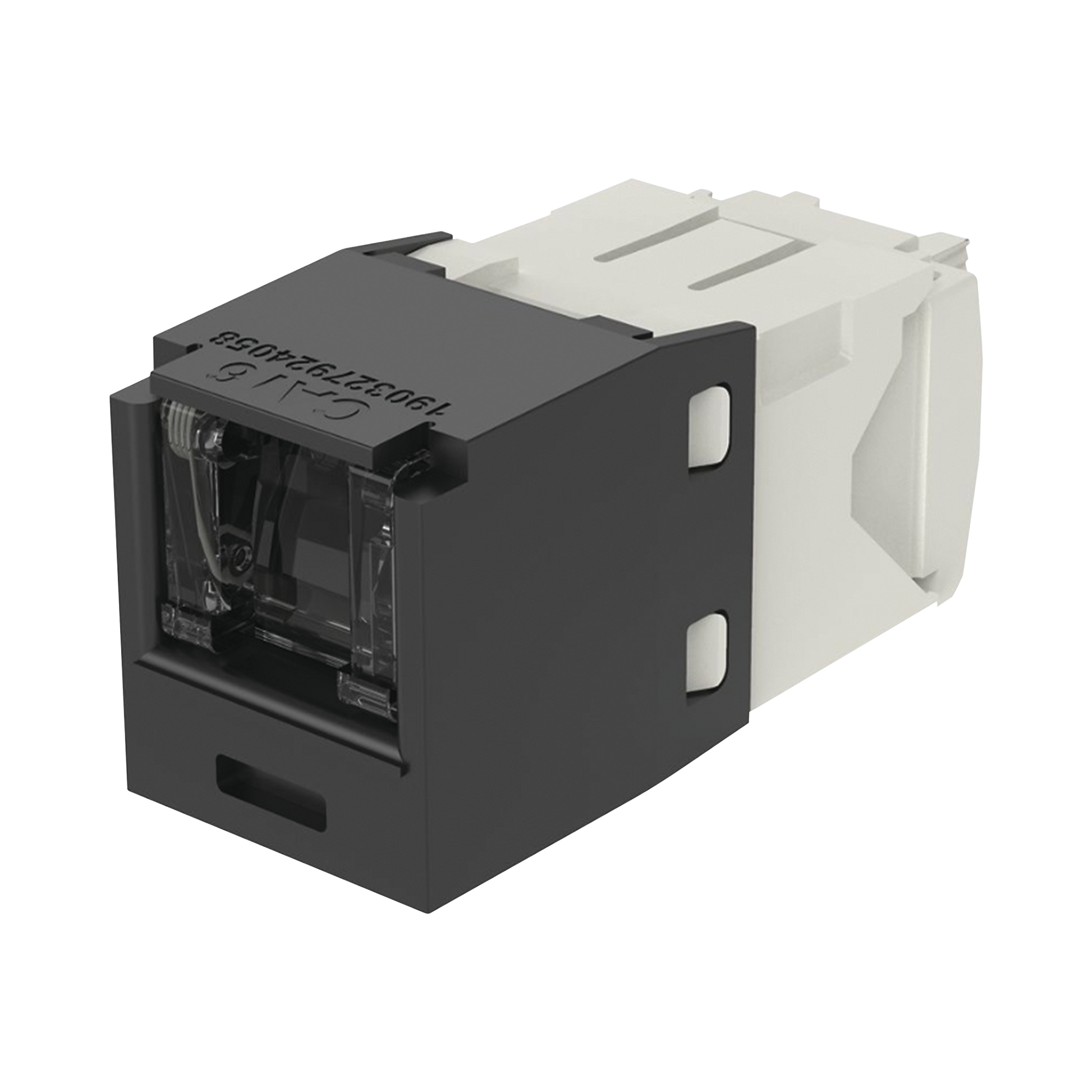 Conector Jack RJ45 Estilo TG con Ventana, Mini-Com, Categor�a 6, de 8 Posiciones y 8 Cables, Color Negro