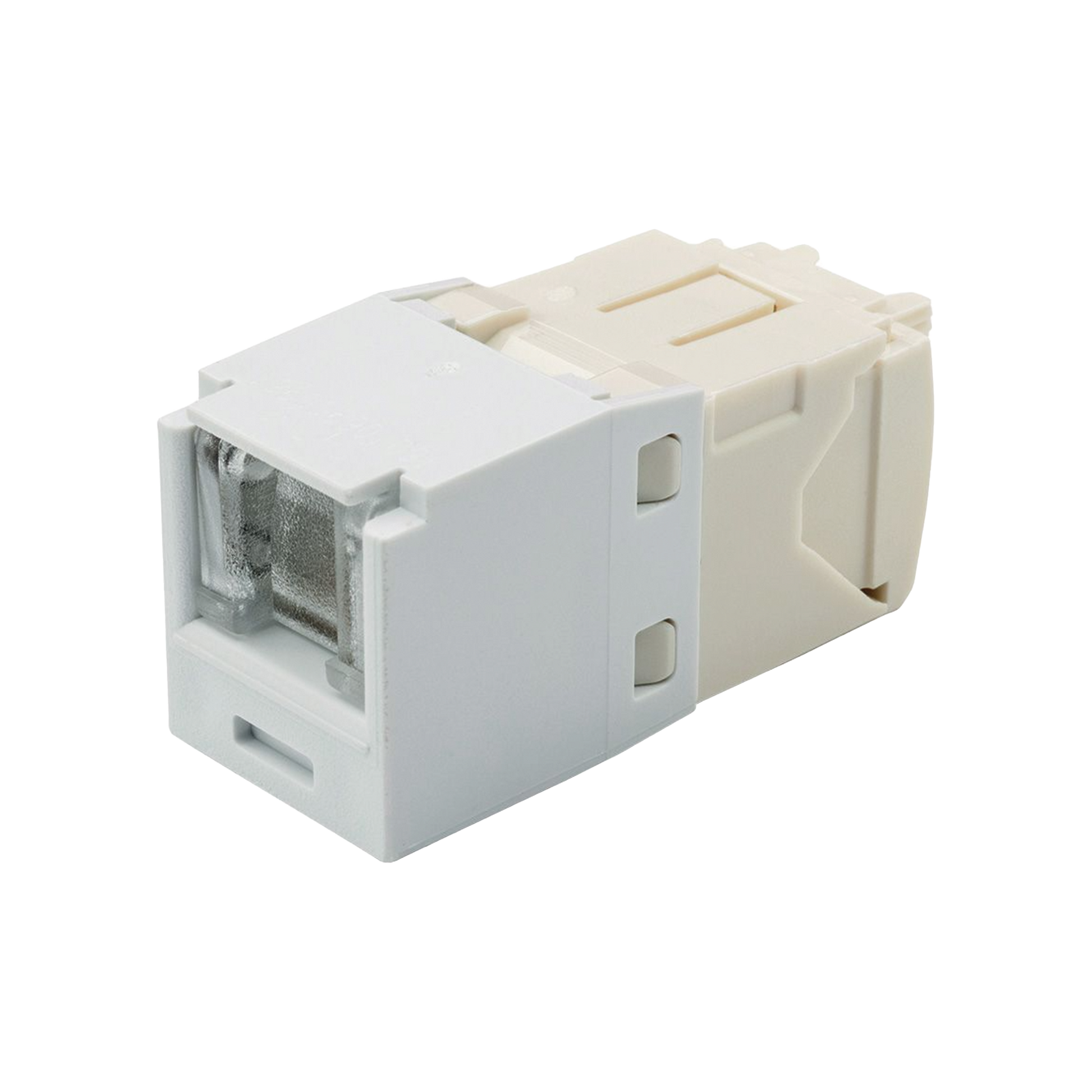 Conector Jack RJ45 Estilo TG con Ventana, Mini-Com, Categor�a 6, de 8 Posiciones y 8 Cables, Color Blanco