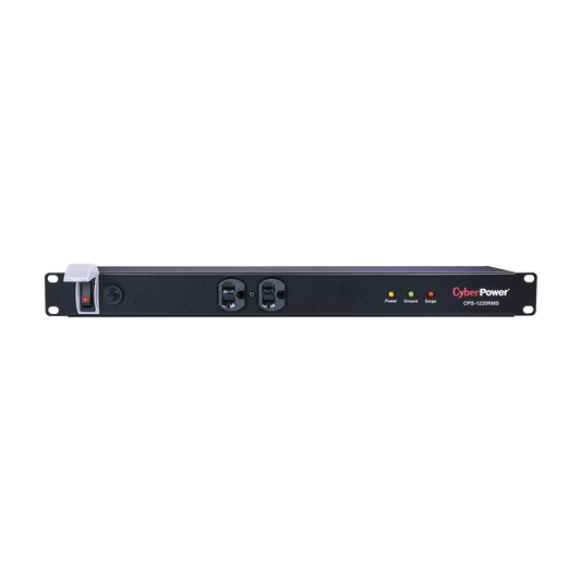 Supresor de Picos de 1800J En Rack Con 2 Tomas NEMA 5-20R y 10 NEMA 5-20R Traseras Con Circuit Breaker de 20A, Clavija NEMA 5-20P