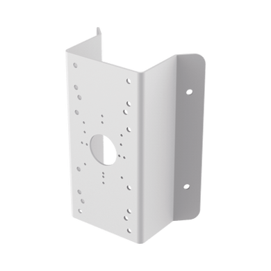 Montaje de Esquina para PTZ TURBOHD o IP / Uso en Exterior / Material de Acero de Carbono / Color Blanco