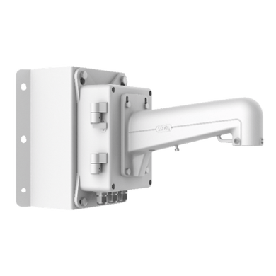 Montaje de Esquina con Caja de Conexión para Domos PTZ epcom y HIKVISION / Fabricado con Aleación de Aluminio y Acero
