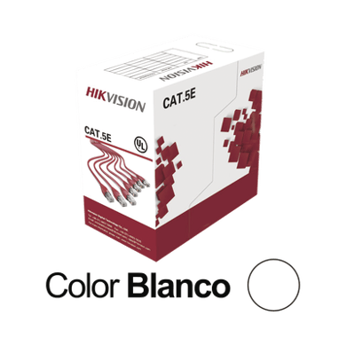 Cable de Red Hikvision DS-1LN5E-SW UTP Cat5e 305m para Interiores