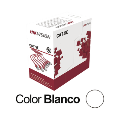 Cable de Red Hikvision DS-1LN5E-SW UTP Cat5e 305m para Interiores