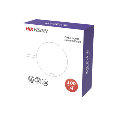 Bobina de Cable UTP 100 Mts / Cat 6 (23 AWG) / Color Blanco / PVC (CM) / Uso en Interior / 100% Cobre / Aplicaciones de CCTV y Redes de Datos