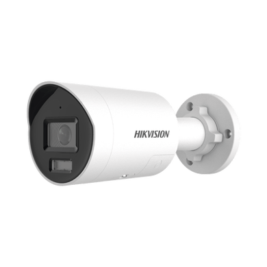[Dual Light + ColorVu 3.0 + HikAI] Bala IP 8 Megapixel / Lente 2.8 mm / 40 mts IR + Luz Blanca / 2 Microfonos Integrados / Exterior IP67 / Estrobo Azul y Rojo /  WDR 130 dB / ACUSENSE 3.0 / Metal / NEMA 4X / ACUSEARCH