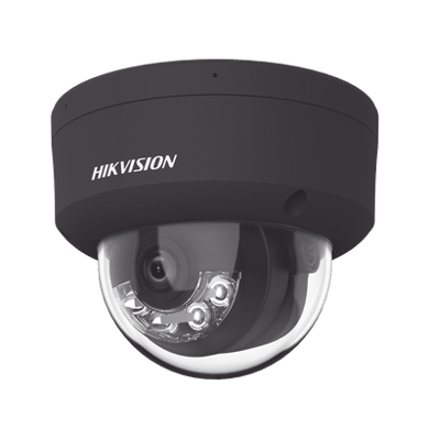 Domo IP 4 Megapixel / Color Negro / Lente 2.8 mm / Dual Light (30 mts Luz Blanca + 30 mts IR) / 2 Micrófonos Integrados / ACUSENSE / Exterior IP67 / IK10 / WDR 120 dB / PoE / ONVIF / Micro SD / Metal / ACUSEARCH
