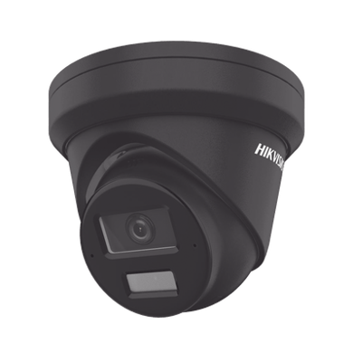 [Dual Light + 2 Micrófonos de Doble Matriz] Turret IP 4 Megapixel / Color Negro / Lente 2.8 mm / 30 mts Luz Blanca + 30 mts IR / ACUSENSE / Exterior IP67 / WDR 120 dB / PoE / ONVIF / Micro SD / Metal / ACUSEARCH