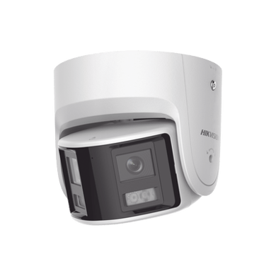 [FlexVu] [PROTECCIÓN ACTIVA] Turret IP Panorámica 4 Megapíxel / 2 Lentes 2.8 mm (180°) / Imagen a Color 24/7 (ColorVu) / PoE / WDR 130° / IP67 / ACUSENSE / Luz Estroboscópica y Alarma Audible / 30 mts Luz Blanca / Mic