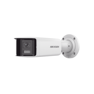 [FlexVu] [PROTECCIÓN ACTIVA] Bala IP 4 Megapixel / 2 Lentes de Lente 2.8 mm (Imagen Panorámica 180°) / 40 mts IR / Exterior IP67 / Luz Intermitente y Alerta de Audio / Audio Bidireccional / ACUSENSE / WDR 120 dB / Micro SD