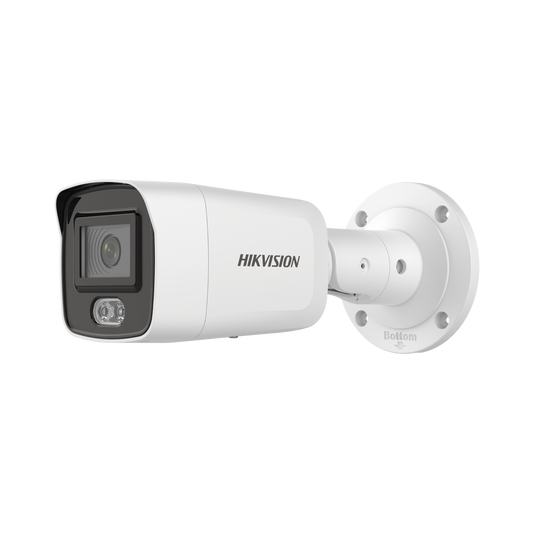 Bala IP 4 Megapixel / Imagen a color 24/7 / Lente 2.8 mm / Luz Blanca 40 mts / Exterior IP67 / WDR 120 dB / Audio y Alarma / Captura Facial / Onvif / MicroSD
