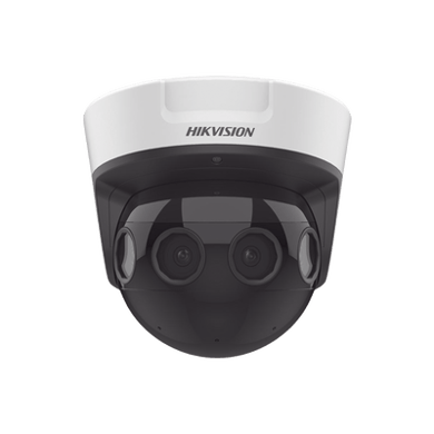 PanoVu Series / Vista Panorámica 180° / 32 Megapixel en Total / 4 Lentes 2.8 mm (4 Lentes 8 Megapixel) / 20 mts IR / Exterior IP67 / IK10 / 12 Vcc / PoE+ / Micro SD