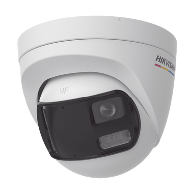 [ColorVu + Panoramica + Dual Light] Turret TURBOHD 3K (5 Megapixel) / Micrófono Integrado / Visión 180° / Imagen a Color 24/7 / 40 mts Luz Blanca + 40 mts IR / Exterior IP67 / WDR