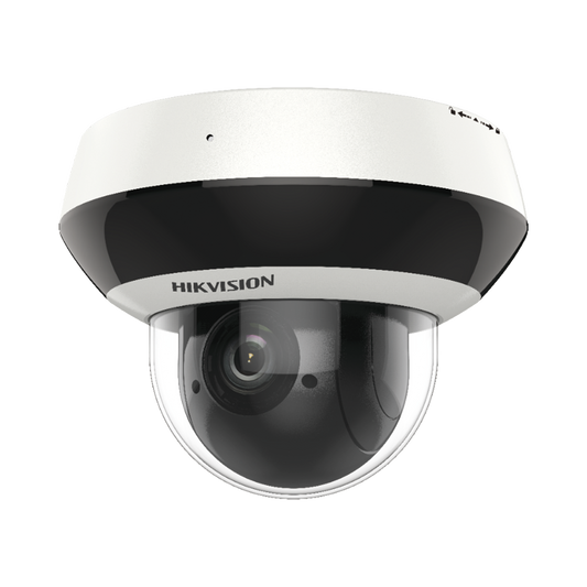 Mini Domo PTZ IP 2 Megapixel / 4X Zoom / H.265+ / 20 mts IR EXIR / WDR / PoE / IK10 / Exterior IP66 / Ultra Baja Iluminación / Micrófono Integrado / PoE
