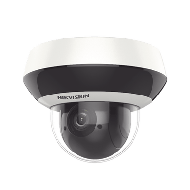 Mini Domo PTZ IP 4 Megapixel / 4X Zoom / H.265+ / 20 mts IR EXIR / WDR / PoE / IK10 /Exterior IP66 / DarkFighter / Micrófono Integrado / Micro SD