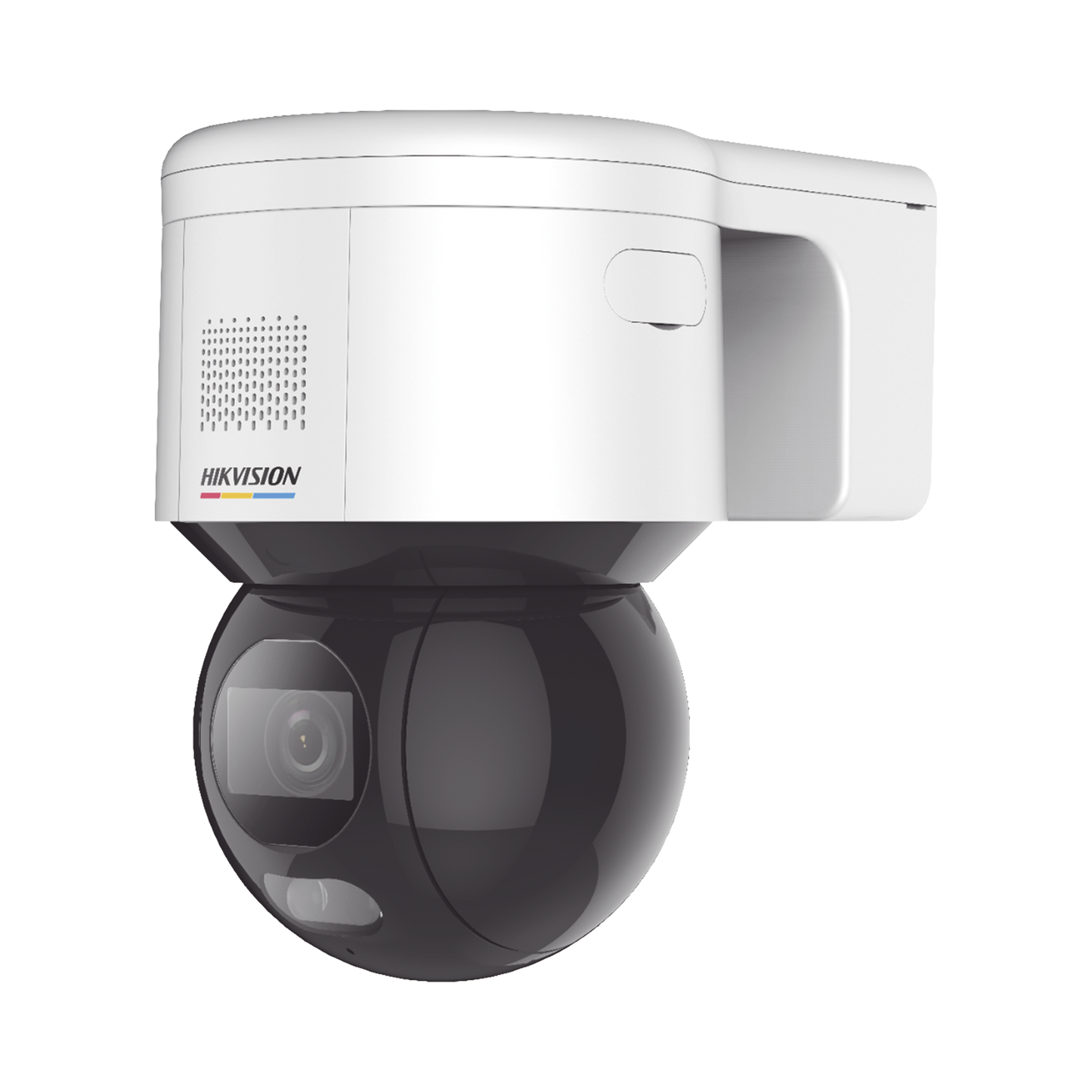 Domo PT IP 4 Megapixel / Imagen a Color 24/7 / Lente 4 mm / Luz Blanca 30 mts / Exterior IP66 / ACUSENSE (Evita Falsas Alarmas) / PoE+ / Micrófono y Bocina Integrada / WDR 120 dB / MicroSD