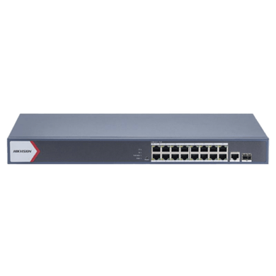 Switch PoE Hikvision DS-3E1518P-EI/M 16 Puertos + 2 Uplink