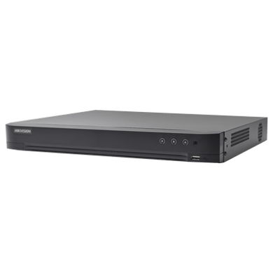 DVR 4 Megapixel / 4 Canales TURBOHD + 2 Canales IP / 1 Bahía de Disco Duro / 1 Canal de Audio / Vídeoanálisis