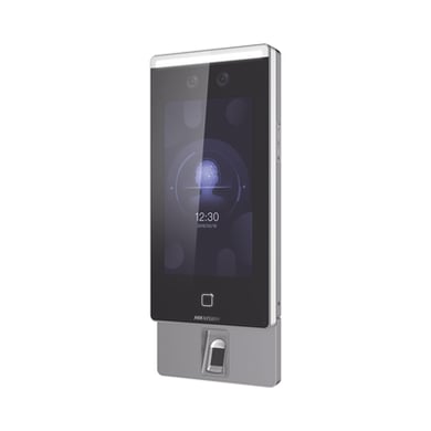 Kit de Biométrico Touch Reconocimiento Facial ULTRA Rápido con función de Videoportero  (ambientes no ruidosos) Incluye LECTOR DE HUELLAS / Lectura de Códigos QR / 6,000 usuarios / Alta tecnología Deep Learning / HIK-IA
