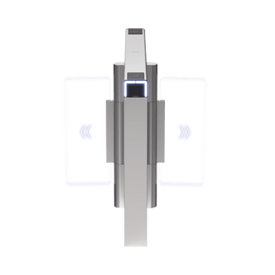 Torniquete triple HIKVISION DS-K3B530X-M con lector de tarjetas y control de acceso