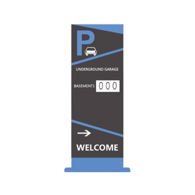 Pantalla Principal de Guía de Estacionamiento / 3 Módulos / Mensaje de Bienvenida / Uso con Aplicación de Guía de Estacionamiento
