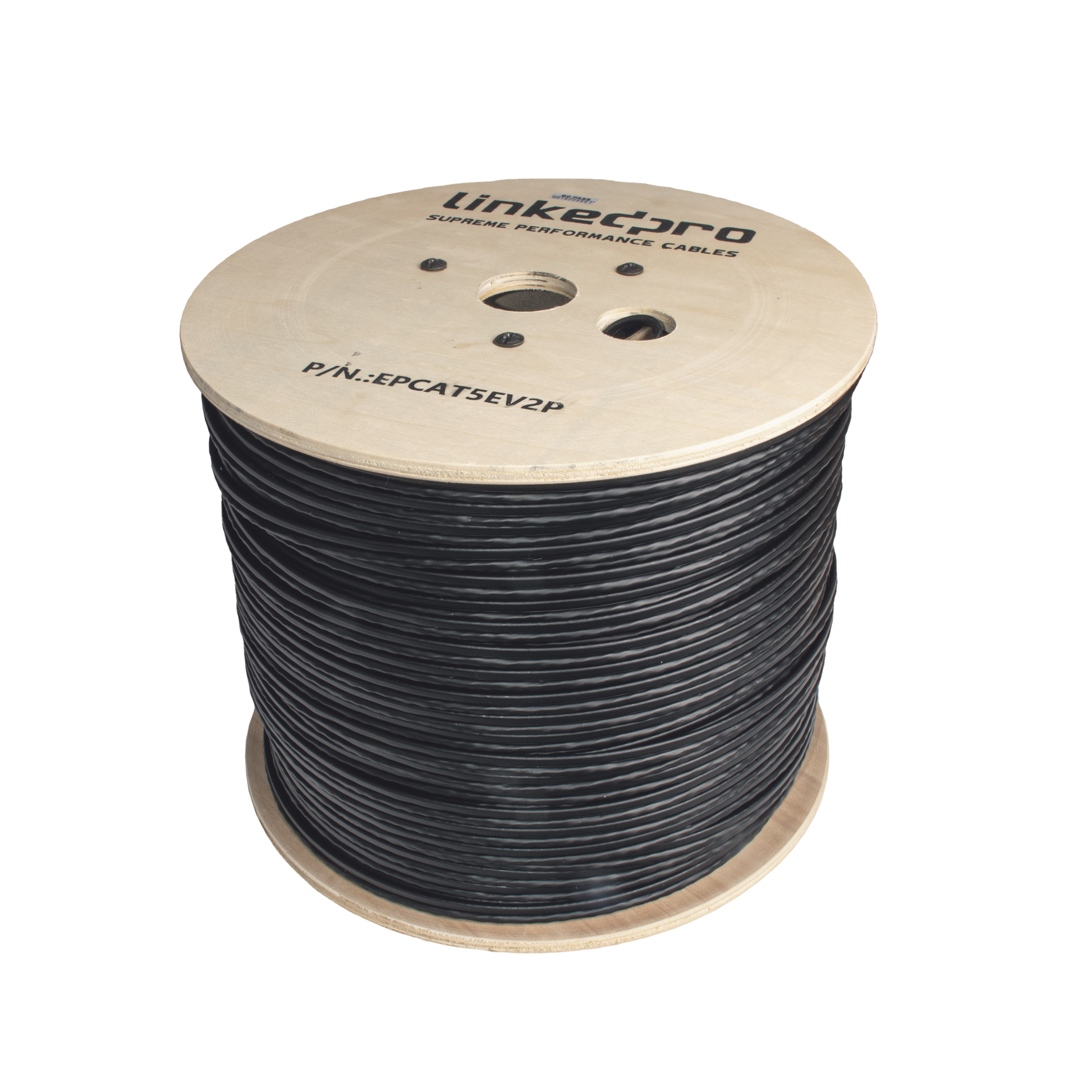 Bobina de Cable Siam�s Cat5e CCA + 2 Cables Gruesos (16 AWG) para Alimentar C�maras M�s Lejos / 305 Metros (1000 Pies) / Instalaci�n en Exterior / Uso Industrial para Climas Extremos