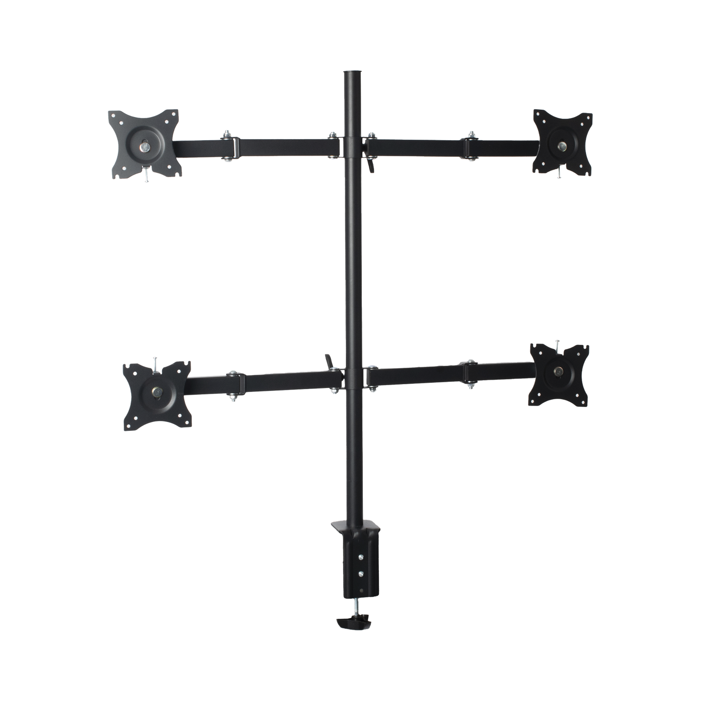Montaje de Escritorio articulado para 4 monitores de 13 a 27" /  Soporta hasta 15 kg / Vesa 75 x 75 / 100 x 100 / Acero
