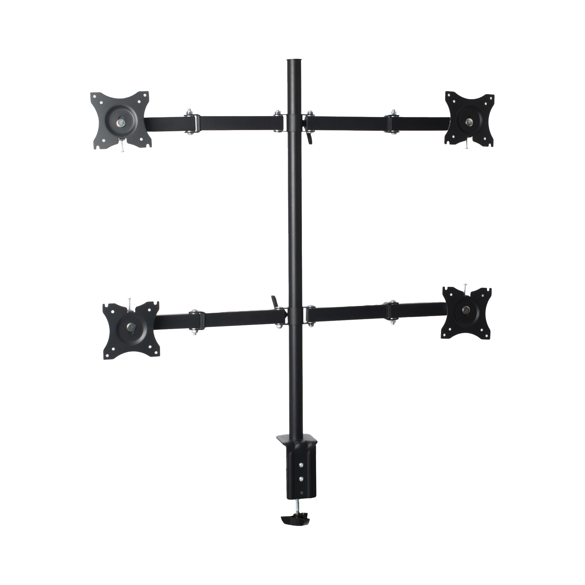 Montaje de Escritorio articulado para 4 monitores de 13 a 27" /  Soporta hasta 15 kg / Vesa 75 x 75 / 100 x 100 / Acero