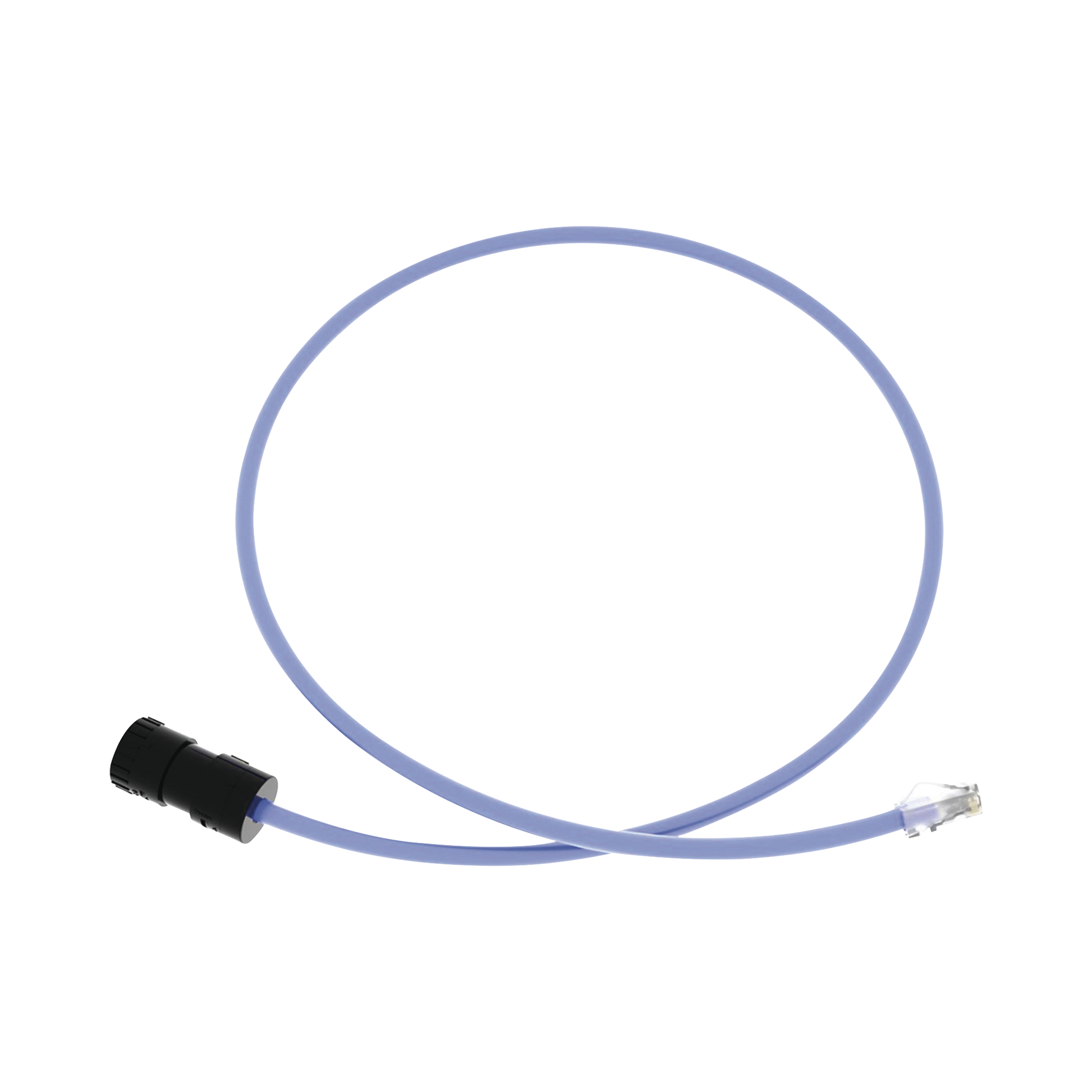 Cable de Conexi�n en Campo Jack a Plug RJ45, Categor�a 6A, CMP (Plenum), 1 Metro (3.28 Pies), Color Azul