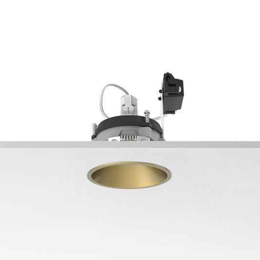 FLOS Architectural Easy Kap Ø80 Adjustable — Empotrable LED Retrofit (Anodizado Oro)