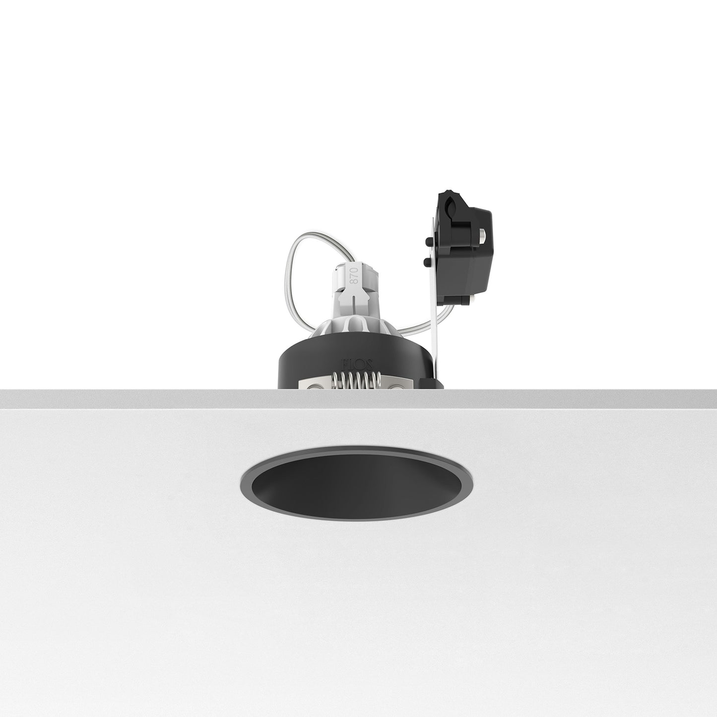 FLOS Architectural Easy Kap Ø80 Fixed — Aro Empotrable Retrofit Circular (Blanco)