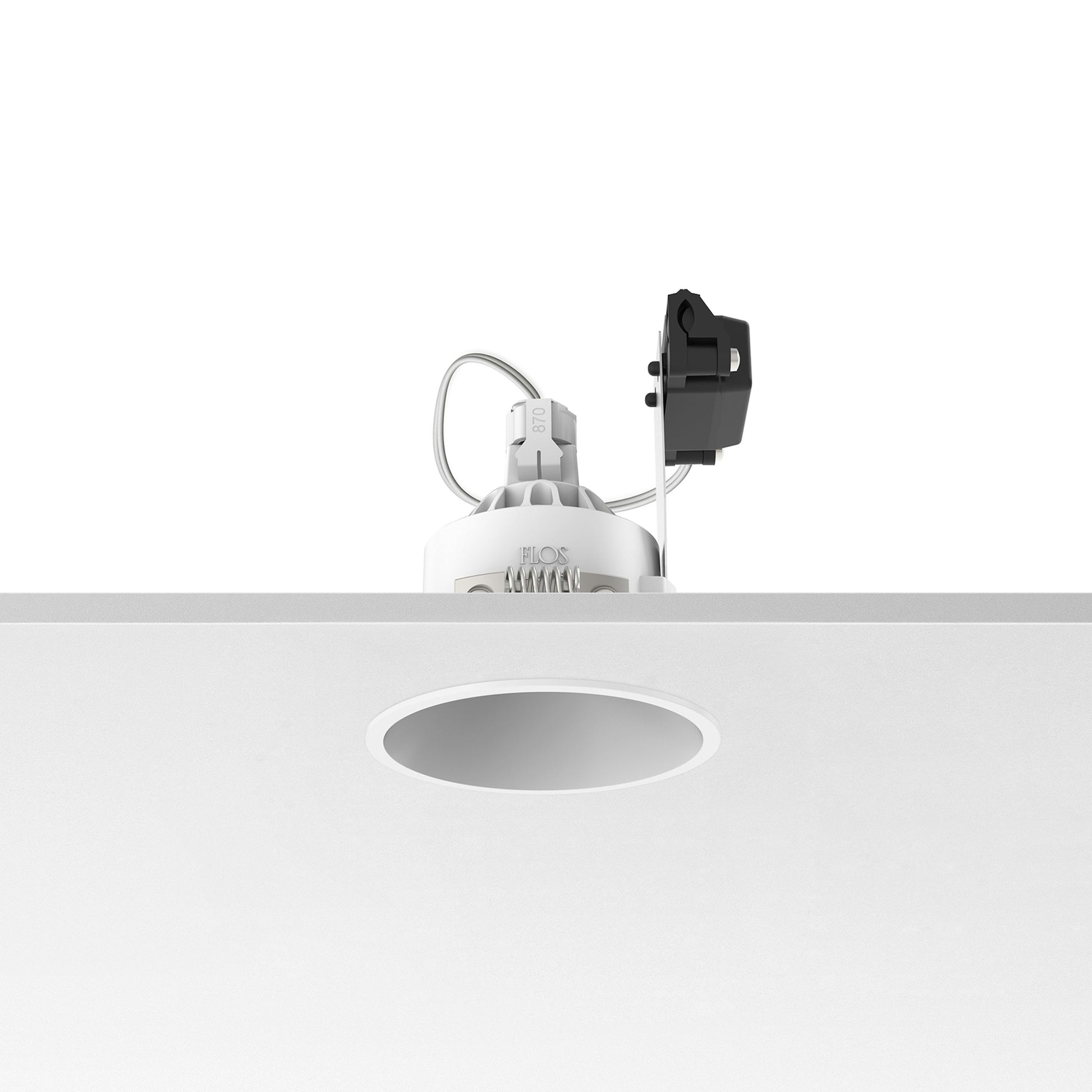 FLOS Architectural Easy Kap Ø80 Fixed — Aro Empotrable Retrofit Circular (Blanco)